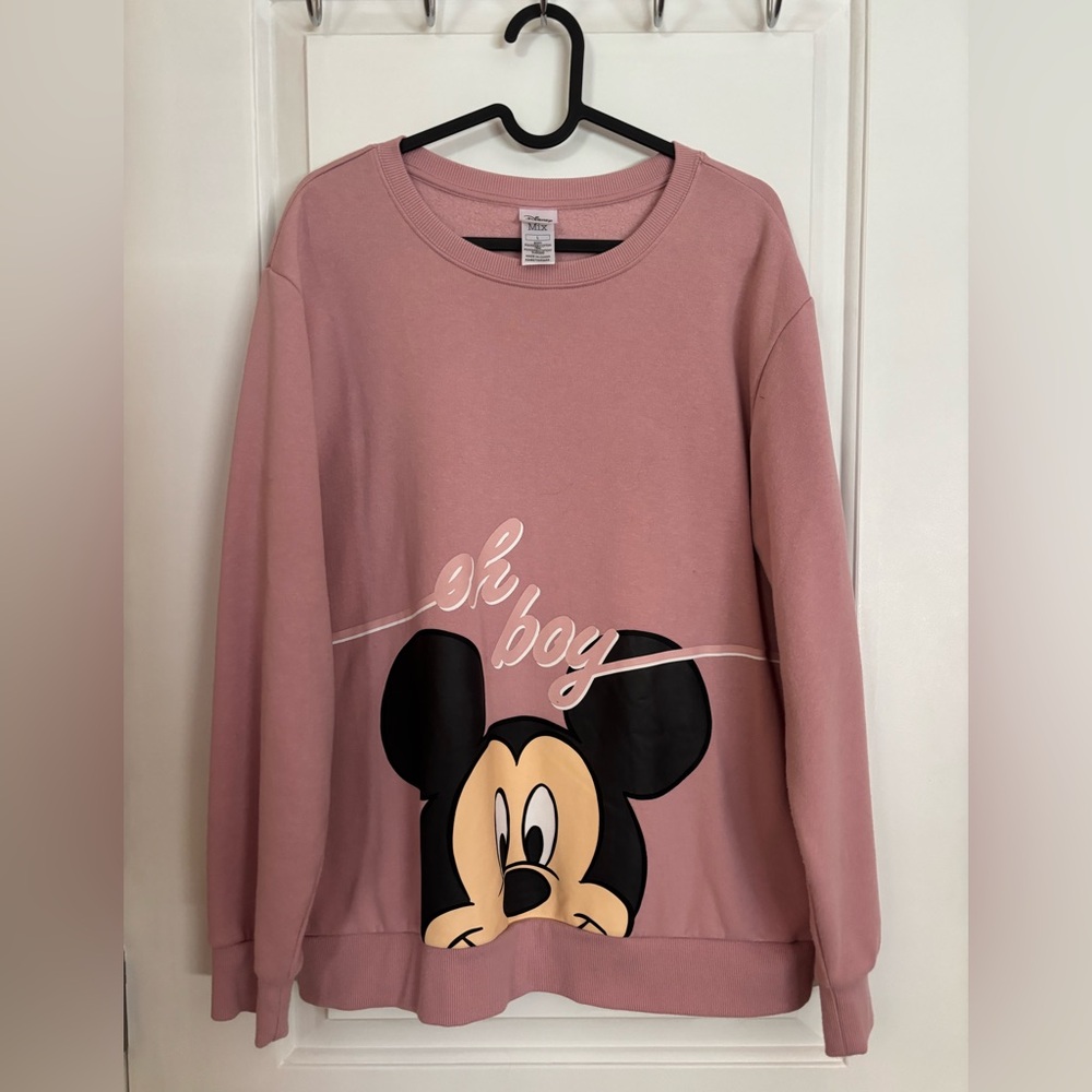 Disney Women's Pink Mickey Mouse Sweater